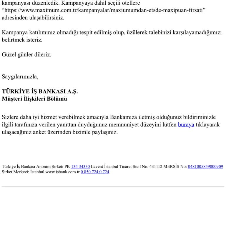 Maximum Mobil İş Bankası Max Kampanyasından Kazandığım Puanlar