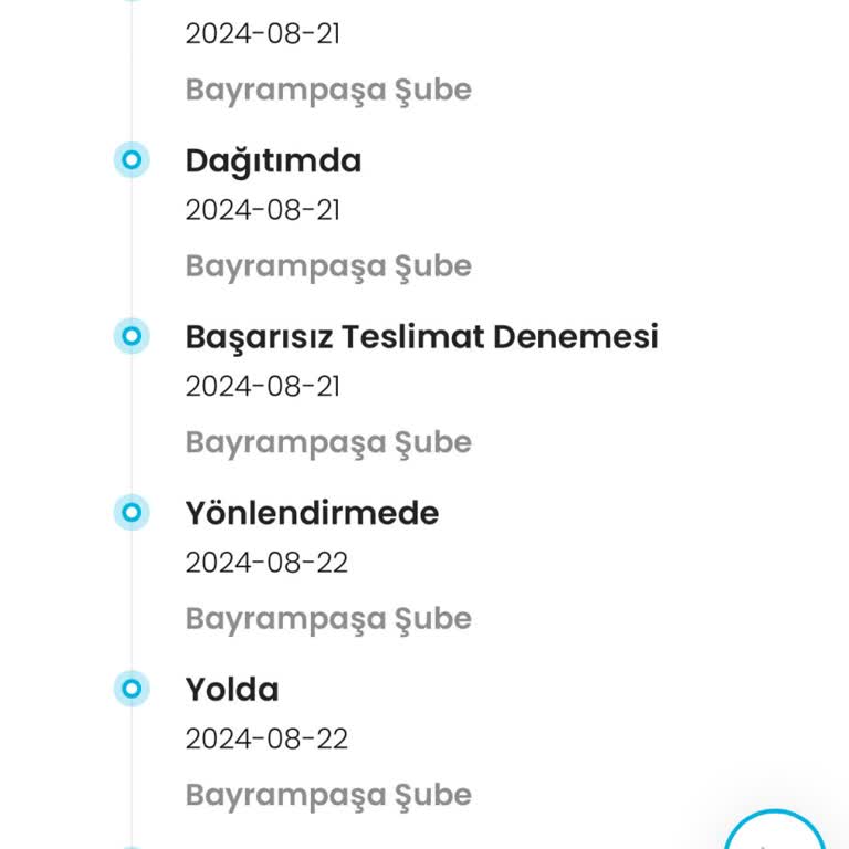 Kargoist Şubeye Ulaşamayan Kargo