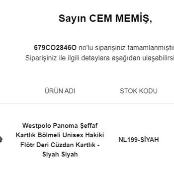 WestPolo Siparişin Gelmemesi Ve Firmanın Siparişler Takip Linkinde Gözükmemesi