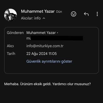 Xiaomi Eksik Ürün Gönderildi. İletişim İmkansız...