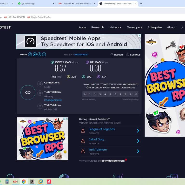 TTNET Upload Sorunu