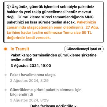 MNG Kargo Ürünlerimi MNG Teslim Almıyor