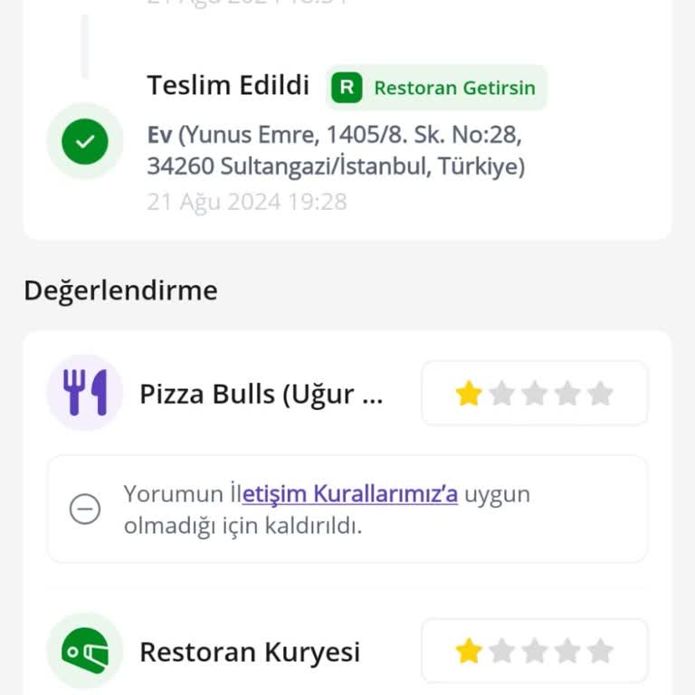 Getir Hesabımdan Çalınan Para