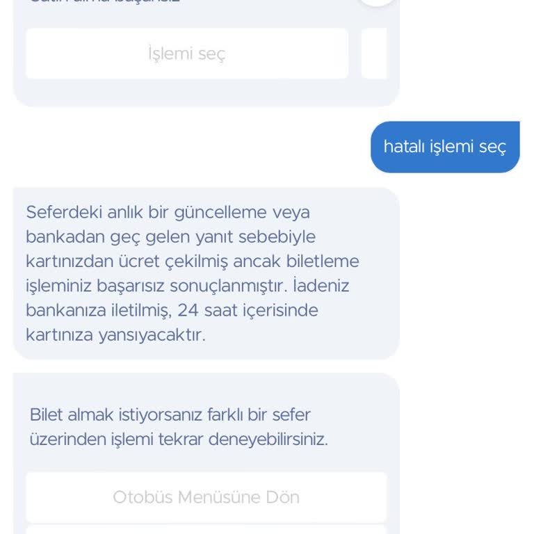 Obilet Para Kesildi Ama Bilet Verilmedi. İade Yatmadı