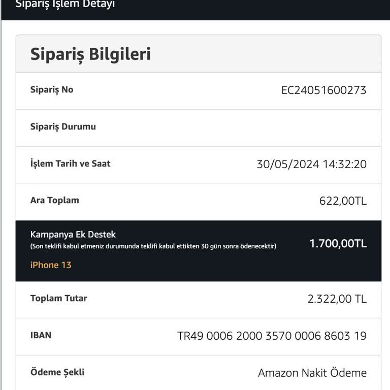 EasyCep Cihazı Alıp Cihazın Ödemesini Yapmıyor