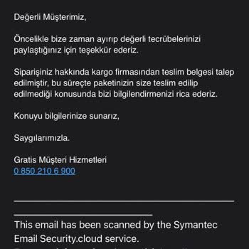 Gratis Ürün Teslim Etmiyor İadede Etmiyor