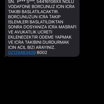 Vodafone Hattı Kapatılmasına Rağmen İcra Takibi ve Borç Sorunu