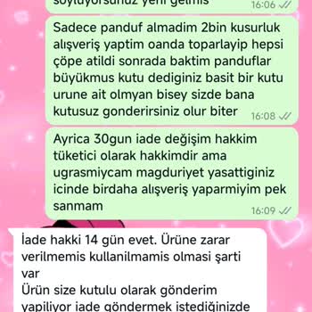Himini.com.tr Himini İnternet Satış Sayfası Ürünlerin Değişimini Yapmıyor