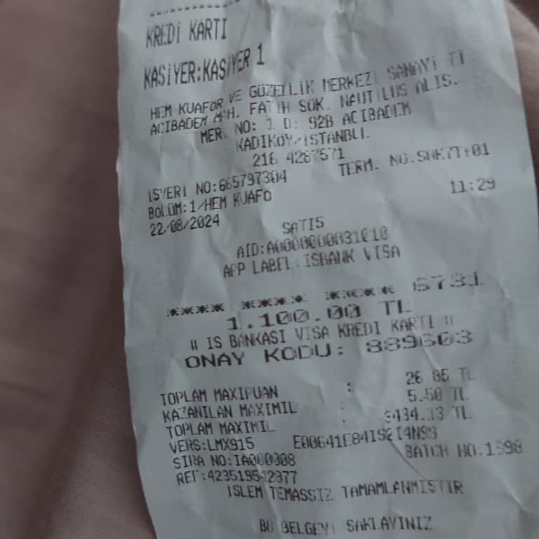 Ali Gür Kuaför Nautilus Şubesi Kuaför Hizmeti Şikayeti