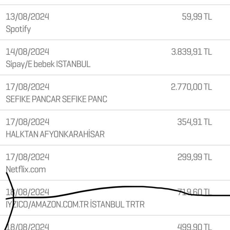 TurkNet Karta Yansıtılan Ücret