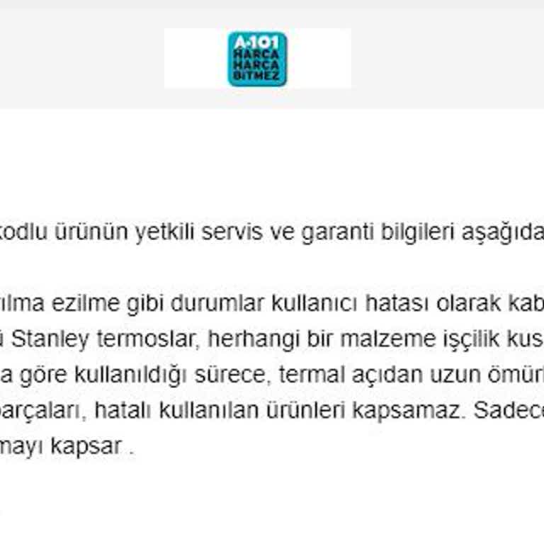 A101 Ayıplı Ürünün İade Sorunu!