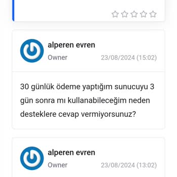 Rabisu Web Hosting Rabisu Oyun Sunucusu Kiraladıktan Sonra Destek Alamıyorum.