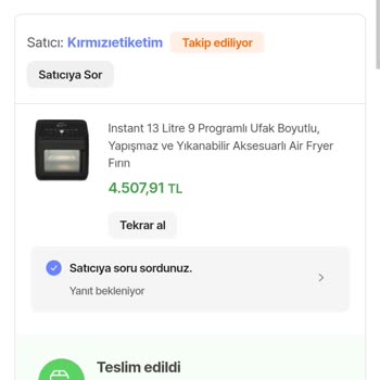 Hepsiburada Kırmızıetiketim Mağazası Yanlış Ürün Gönderimi