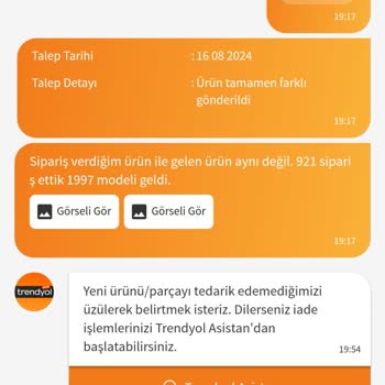 Trendyol Yanlış Ürün Gönderimi Ve İade Sorunu