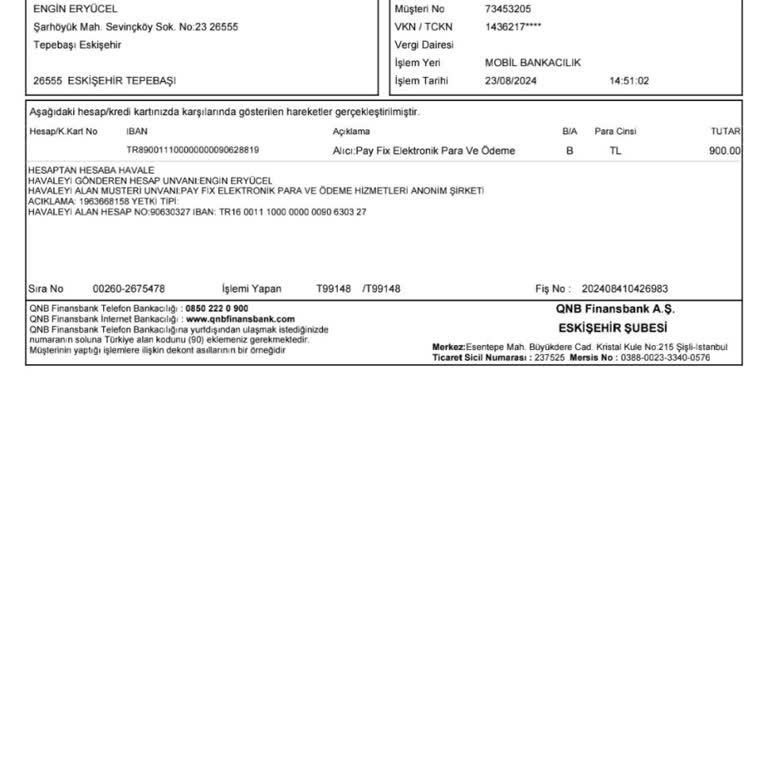 PayFix Paramın Payfixte Gözükmemesi