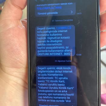 Digiturk Yarı Ticari İnternet Paketini Evrak Eksik Diyerek Kesti!