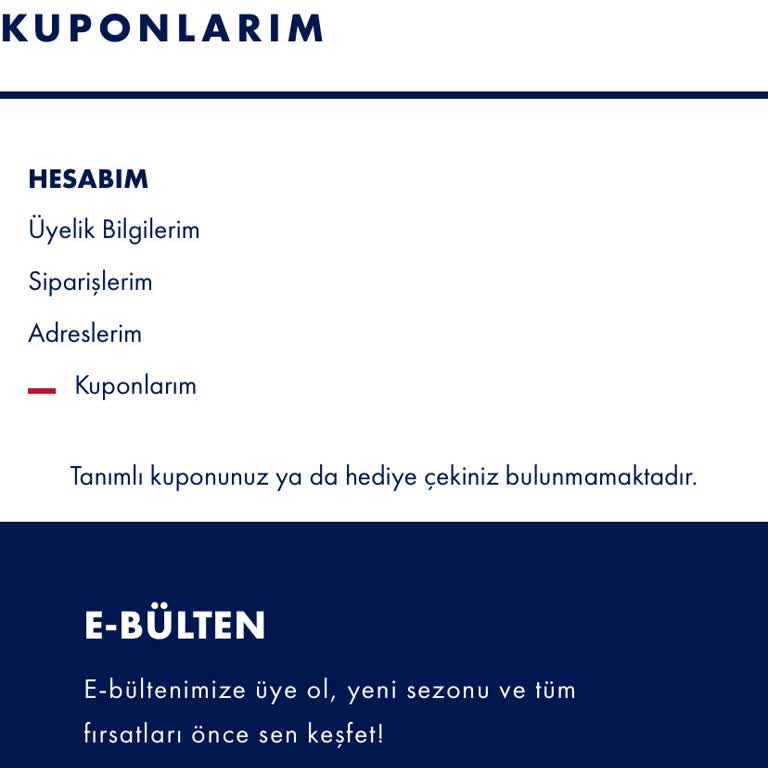 Tommy Hilfiger İlk Alışverişe Özel Kampanya Kullanamama
