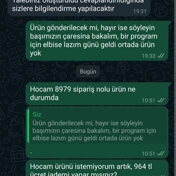 Melvien Ürünümü Göndermiyor, Paramı Da İade Etmiyor.