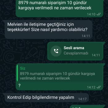 Melvien Ürünümü Göndermiyor, Paramı Da İade Etmiyor.