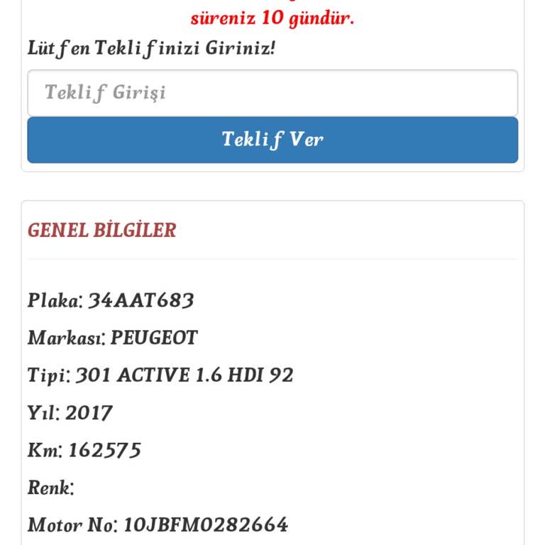 Axa Sigorta Araç İhalesi Düşürülmüş Km