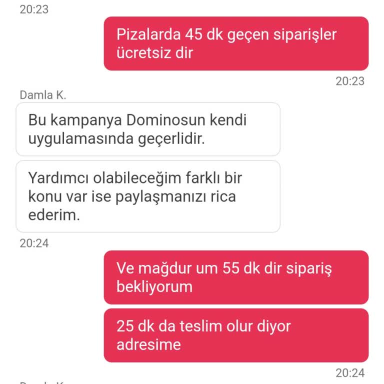 Yemeksepeti Pişmanlığı İnsan Yerine Koyulmama.