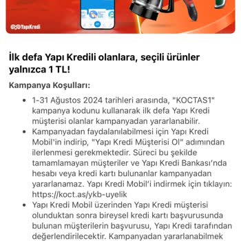 Koçtaş 1 Tl Kampanyası Yalan