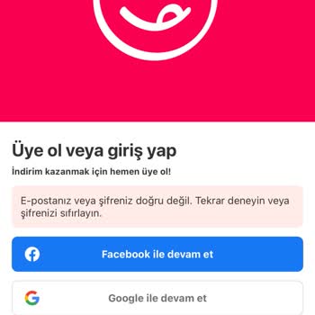 Yemeksepeti Hesabıma Giriş Yapamıyorum