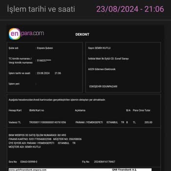 Yemeksepeti Para Çekilip Sipariş Oluşturmaması