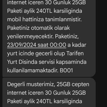 Türk Telekom Aynı Paketi 2 Kere Tanımladı.