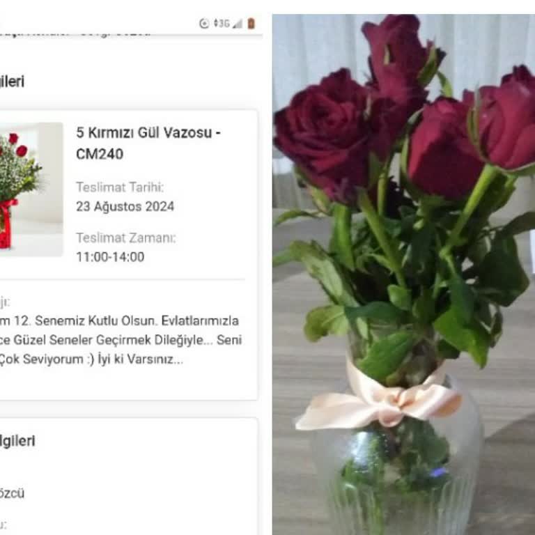 ÇiçekSepeti Görseldeki Gibi Değil Ayıplı Ürün