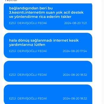 TURKISS İnternet Kesintisi Ve Müşteri Hizmetlerine Ulaşamama Sorunu