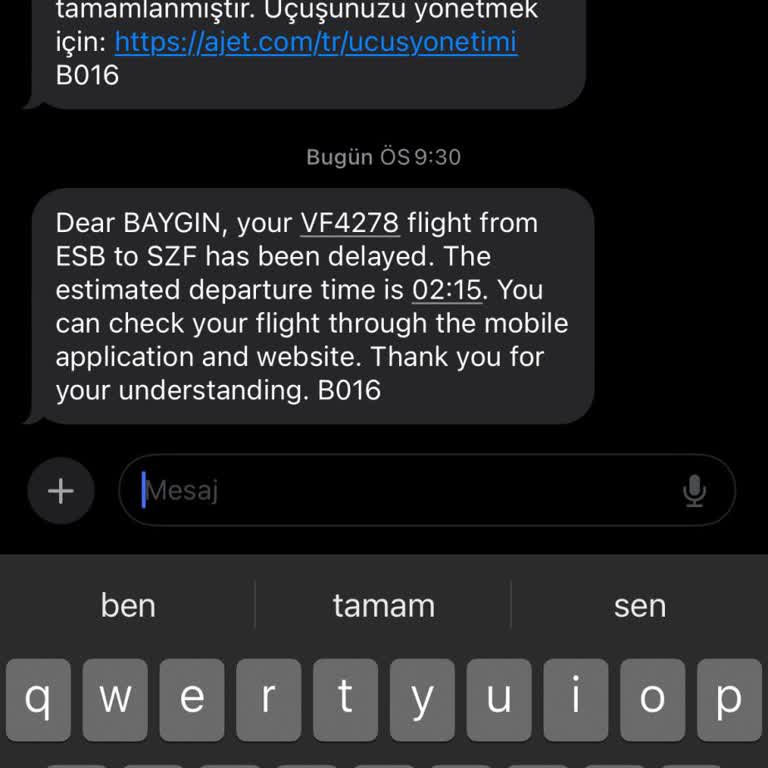 AJet Uçuş Ertelemesi Ve Bilgilendirme Eksikliği