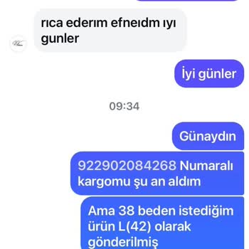Hk Pantolon Yanlış Gönderilen Beden Değişimi