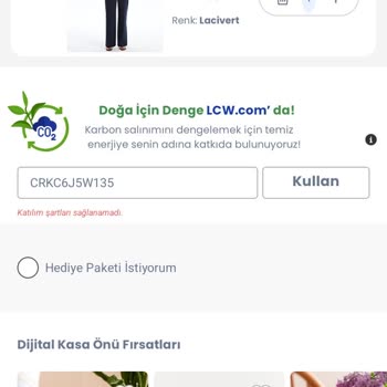 LC Waikiki Çark Kodu Kullanamıyorum