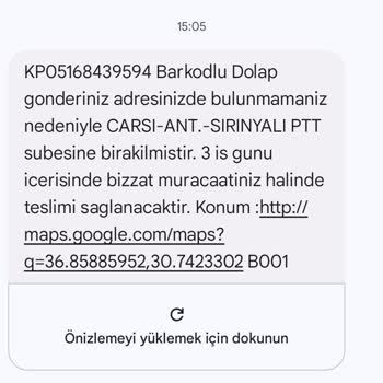 PTT Kargo Evde Olmamıza Rağmen Evde Bulamadık Diyor.