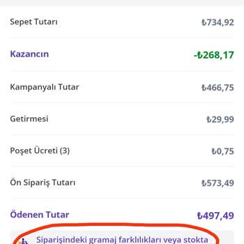 Getir Alışverişlerinde Fazla Para Çekimi Sorunu