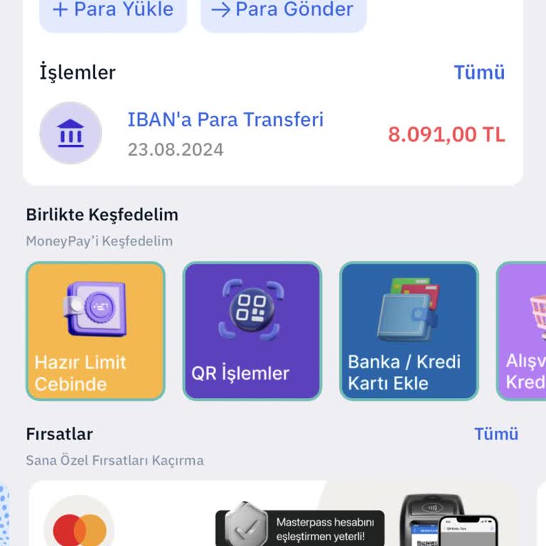 MoneyPay Para Transferi İşleminin Hesabıma Geçmemesi