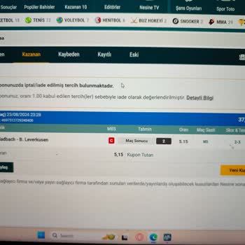 Nesine.com Tutan Kuponu İptal Gösterdi!