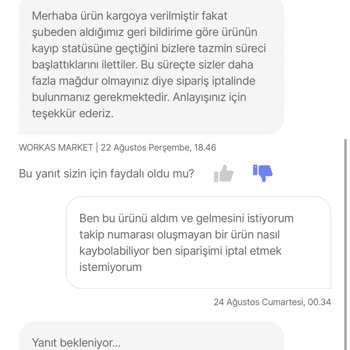 Hepsiburada'dan Aldığım Ayakkabı Kargoda Kaybolmuş
