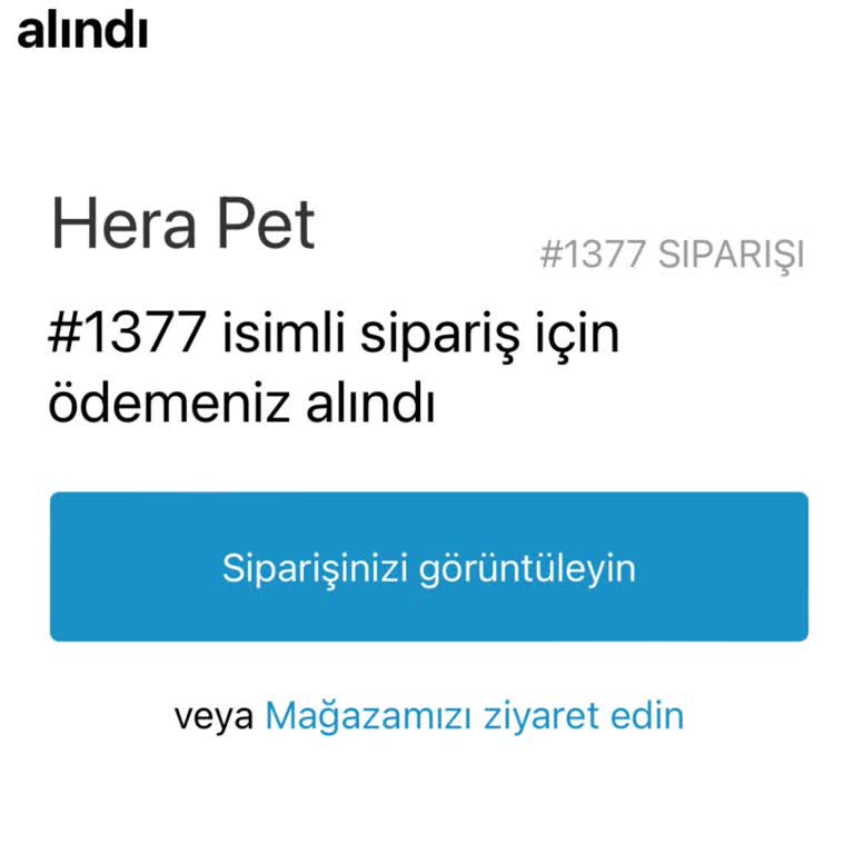 Hera Pet Sitesinden Sipariş Sonrası İletişimsizlik