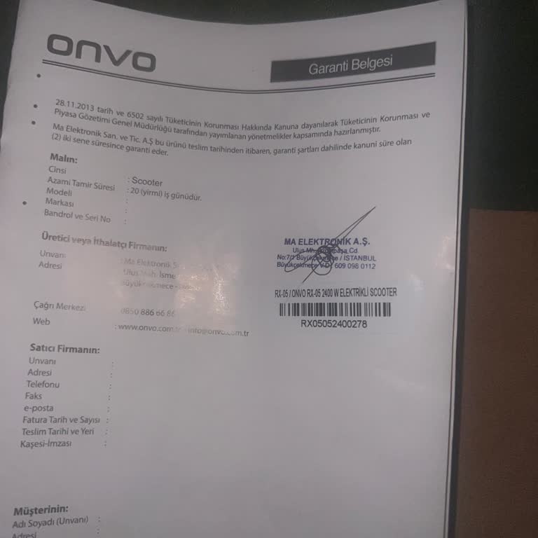 Onvo Mağduru Oldum Y