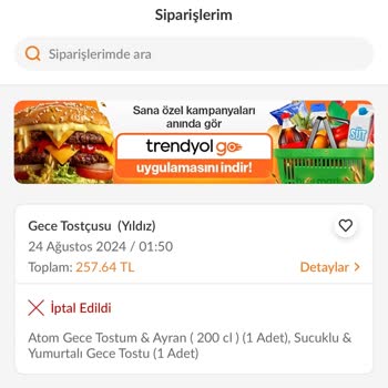 Trendyol GO Kurye Problemi