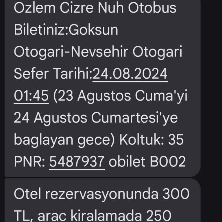 Özlem Cizre Nuh Turizm Otobüsü Gelmedi