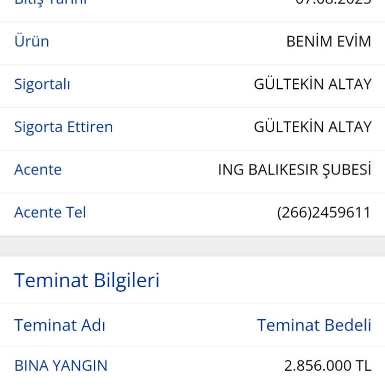 Zurich Sigorta Konut Sigorta Poliçesi Hakkında