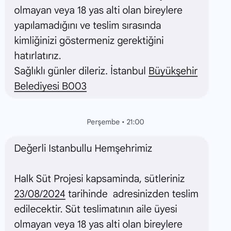 İBB - İstanbul Büyükşehir Belediyesi Halk Süt Kapıya Gelmedi Zile Basmadı