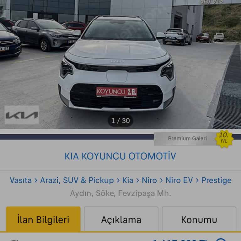 Kia İlan Daki Fotoğraflarda Olmayan Hasarlar