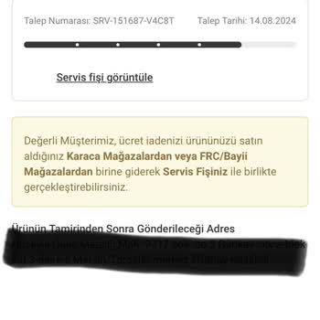 Karaca Züccaciye Mersin Forum Karaca Ücret İadesi Yapmıyor