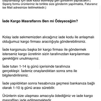 Ketench. Yanıltıcı İade Politikası Ve Fazladan Kargo Ücreti