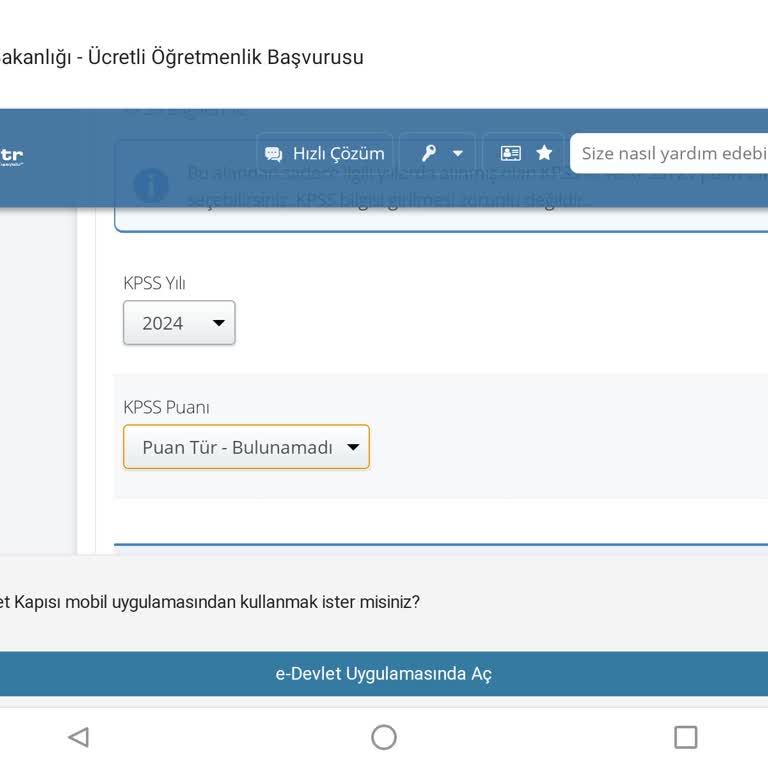 ÖSYM E Devlette Ücretli Öğretmenlik Başvurusu