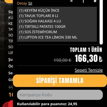 PizzaLazza Ücret İadesi Hakkında. (eksik Sipariş)